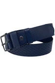 Lacivert Hakiki Deri Özel Üretim 3 Parçalı El İşçilikli  4 cm.lik Spor Kot Kemer  - 405-999 thumbnail 3