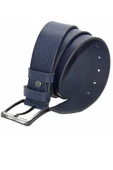 Lacivert Hakiki Deri Düz Renk 4.5 cm.lik Spor Kemer - Tek Katmanlı Manda Derisi - 505-Düz-21S thumbnail 3