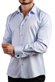 Mavi 8 Drop Ekstra Uzun Kol Dar Kesim Micro Kumaş Kol Düğmeli Slim Fit Erkek Gömlek - 197-4 thumbnail 3