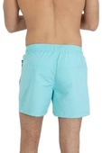 Mint Su İtici Özellikli Düz Renk Basic Erkek Plaj Deniz Şort Mayo - 301-Mint thumbnail 2