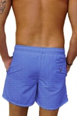 Mavi Su İtici Özellikli Dijital Baskılı Erkek Deniz Şort Mayo - 157-Mavi thumbnail 4