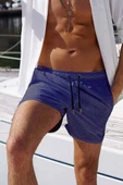 Su İtici Özellikli Dijital Baskılı Erkek Plaj Deniz Şort Mayo - 163-Füme thumbnail 1