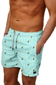 Mint Su İtici Özellikli Dijital Baskılı Erkek Deniz Şort Mayo - 167-Mint thumbnail 1