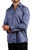 İndigo Rahat Kesim Micro Kumaş Kol Düğmeli Regular Fit Erkek Gömlek - 190-5 - 3