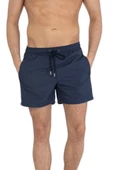 Lacivert Su İtici Özellikli Düz Renk Basic Erkek Plaj Deniz Şort Mayo - 301-Lacivert thumbnail 1
