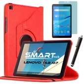 Lenovo Tab M7 7 inç Standlı Tablet Kılıfı Ekran Koruyucu Kalem Set - 4