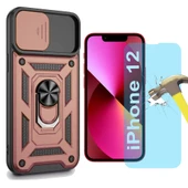 Apple iPhone 12 Uyumlu Koruma Seti Tank Kılıf ve Nano Cam Set - 3