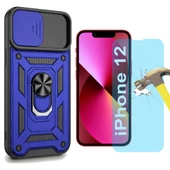 Apple iPhone 12 Uyumlu Koruma Seti Tank Kılıf ve Nano Cam Set - 2