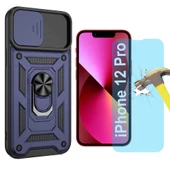 Apple iPhone 12 Pro Uyumlu Koruma Seti Tank Kılıf ve Nano Cam Set - 2