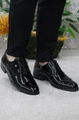 Pierre Cardin 7018 Siyah Rugan Damat Ayakkabısı Takım Ayakkabısı Erkek Klasik Ayakkabı - 2