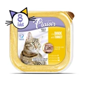 Plaisir Pate 100Gr Hindi Etli 8Adet Yaş Kedi Maması - 2