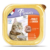Plaisir Pate 100Gr Tavuk Etli 24Adet Yaş Kedi Maması - 1