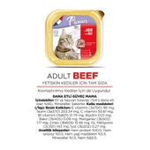 Plaisir Pate 100Gr Sığır Etli 12Adet Yaş Kedi Maması - 3