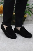 Mehmet Mete 31112 Siyah Süet Hakiki Deri Loafer Erkek Babet Erkek Ayakkabı thumbnail 2