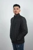 Erkek Cepli ve Fermuarlı Mont Siyah - 3