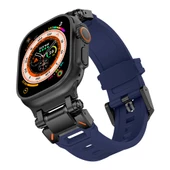 Vendas Apple Watch 7 45mm Zore KRD-101 Titanyum Metal Başlıklı Silikon Kordon ( Saat DEĞİLDİR ) - 7