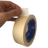 Kağıt Bant  35 Mm X 35 Mt Maskeleme Bandı Koli Bandı Krem Rengi Güçlü Yapışkanlı Bant - 1