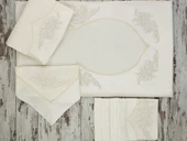 Fransız Güpürlü Lara Bohça Seti 4 Parça thumbnail 3