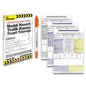 Automix Araba Araç Otomobil Maddi Hasarlı Trafik Kazası Tespit Tutanağı Bilgi Formu Yazı Kalem - 3