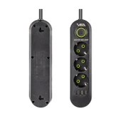 Vea VA-21557 3'lü 3 USB'li 1.5 Metre Akım Korumalı Priz Siyah - 2