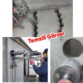 Elmas Karot Ucu 40 mm Shun Beton Zemin Duvar Delme Delik Açma Panç Aparat Uç Deprem Numune Al Test - 5