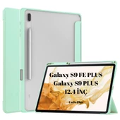 Samsung Galaxy Tab S9 FE Plus/S10 Plus/S9 Plus Kılıf Grafiti Şeffaf Kalem Bölmeli X610-16-810-18 X820 - 9