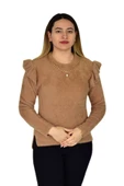 Kadın Yumoş Triko Zincirli Kazak BGL-ST03356 thumbnail 3