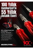 İzeltaş 13000005511 100.Yıl 160 mm Opak Pense Seti - 3 Parça - 2