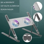 UpWay Katlanabilir Alüminyum Turbo Fanlı Macbook Laptop Soğutucu Stand 10-17 İnç - 3