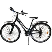 Bianchi Travel 505 V Fren 21 Vites 28 Jant Şehir Bisikleti Siyah Turkuaz 44 Kadro thumbnail 1