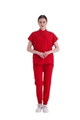 SANEM- Kadın Likralı Kırmızı Üniforma Takımı thumbnail 1