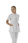 AZELIA - Kadın Likralı Beyaz Üniforma Üst thumbnail 2