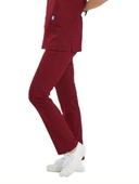 BASIC- Kadın Likralı Bordo Üniforma Pantolon thumbnail 2