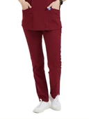 BASIC- Kadın Likralı Bordo Üniforma Pantolon thumbnail 1