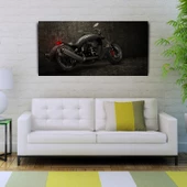 Siyah Motorsiklet Canvas Tablo 60x120 thumbnail 3