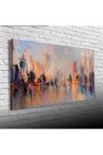 Renkli Kayıp Şehir Canvas Tablo (60x120) thumbnail 1