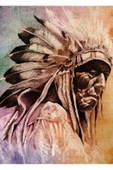 Redskin Kızılderili Canvas Tablo (50x70) - 2