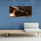 Modern Siyah Araba Kanvas Tablo 60x120 thumbnail 1