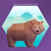 Boz Ayı Figürü Soyut Çalışma Kanvas Tablo 50 x 70 thumbnail 2