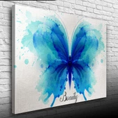 Mavi Kelebek Suluboya Kanvas Tablo 50 x 70 thumbnail 1