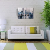 Gökdelenler ile köprünün suya yansıması Yağlıboya Kanvas Tablo 50 x 70 - 2