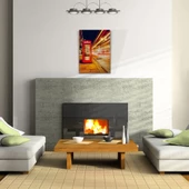 Londra`da Kırmızı Telefon Kulübesi Kanvas Tablo 50 x 70 - 2