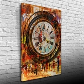 Duvar Saati , Pastel Renklerde Kanvas Tablo 50 x 70 thumbnail 1