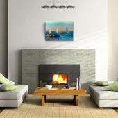 Üç Yelkenli Tekne Yağlıboya Kanvas Tablo 50 x 70 thumbnail 2