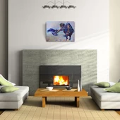 Şahin İle Avlanan Atlı Yağlıboya Kanvas Tablo 50 x 70 thumbnail 2