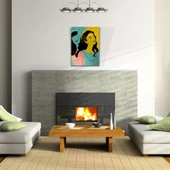 İki Kadın Portesi , Pastel Renklerde Kanvas Tablo 50 x 70 thumbnail 2