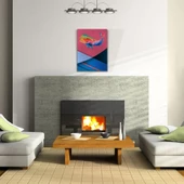 Soyut Balina , Pastel Renklerde Kanvas Tablo 50 x 70 thumbnail 2