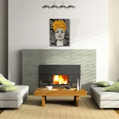 Afrika Yerli Kadın Görseli gri ve siyah Tonlarda Kanvas Tablo 50 x 70 thumbnail 2