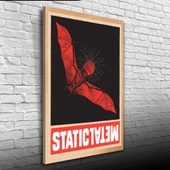 Kırmızı vre Siyah Tonlarda Yarasa Görselli Poster Kanvas Tablo 50 x 70 thumbnail 1