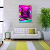 Pop Art Tarzı Eflatun Tonlarda Dekoratif Kanvas Tablo 50 x 70 thumbnail 2